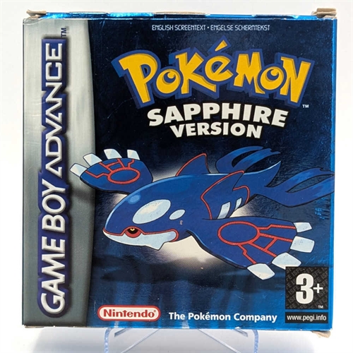 Pokemon Sapphire Version - Original Æske - GameBoy Advance spil (A Grade) (Genbrug)